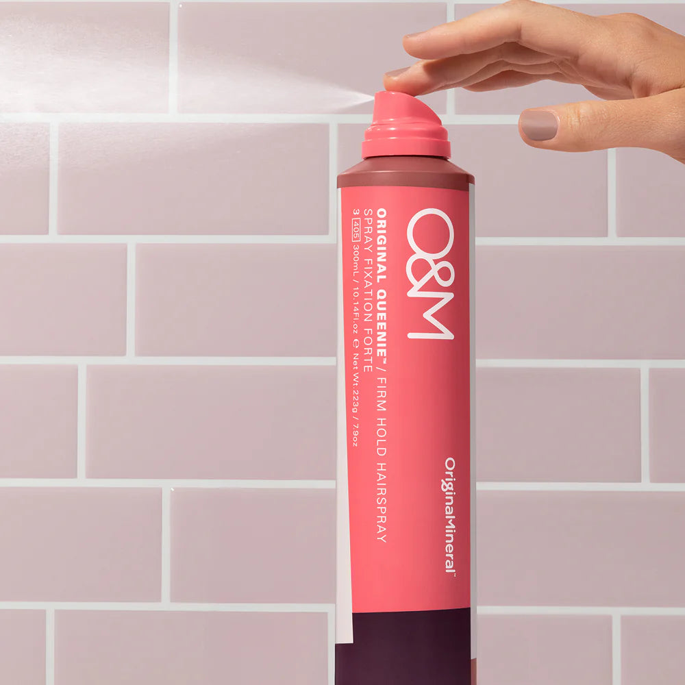 O&M Original Queenie Firm Hold Hairspray 300ml – Low-Toxic Sterke Hold voor Krullen & Styling