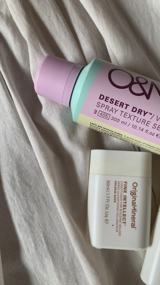 O&M volume set mini shampoo & conditioner + fullsize desert dry